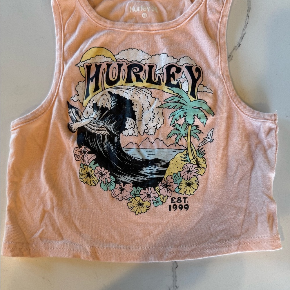 Hurley Light Peach Graphic Tank